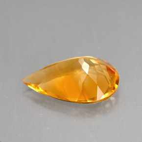 Citrino laranja natural 2,71ct, formato de pêra, VVS