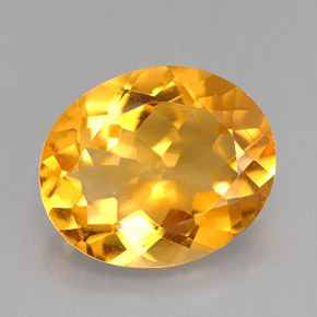 Citrino amarelo natural 3,68ct, corte oval, VVS-VS