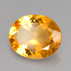 Citrino amarelo natural 3,68ct, corte oval, VVS-VS