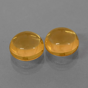 Pedras preciosas de citrino laranja natural de  ct, corte redondo, transparente