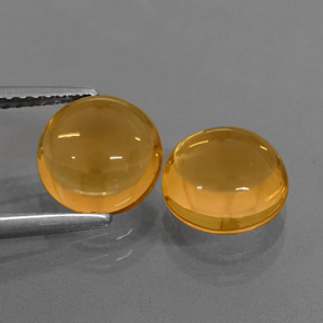 Pedras preciosas de citrino laranja natural de  ct, corte redondo, transparente