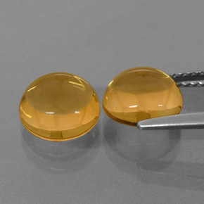 Pedras preciosas de citrino laranja natural de  ct, corte redondo, transparente