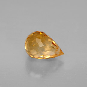 Citrino laranja natural 1,51ct, briolete, VVS