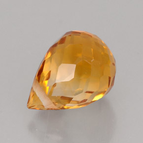 Citrino laranja natural 1,56ct, briolete, VVS