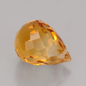 Citrino laranja natural 1,56ct, briolete, VVS