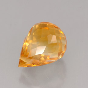 Citrino Laranja Dourada Natural 1.33ct, Briolette, VS