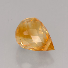 Citrino Laranja Dourada Natural 1.33ct, Briolette, VS