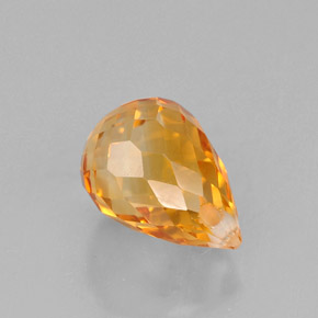 Citrino laranja natural 1,54ct, briolete, VVS