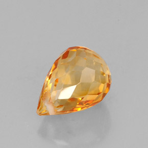 Citrino laranja natural 1,54ct, briolete, VVS