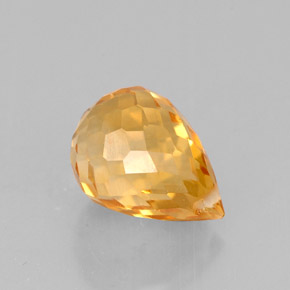 Citrino laranja natural 1,54ct, briolete, VVS-VS