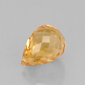 Citrino laranja natural 1,54ct, briolete, VVS-VS