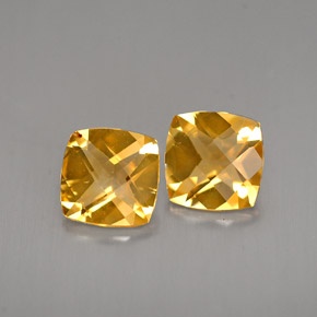 Pedras preciosas de citrino laranja natural de  ct, almofada cortada, VVS