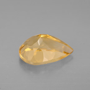 Citrino amarelo natural 2,74ct, formato de pêra, VVS