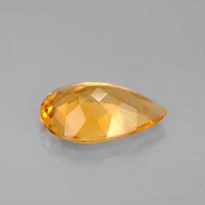 Citrino amarelo natural 2,31ct, formato de pêra, VVS