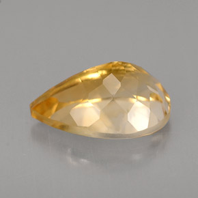 Citrino amarelo natural 2,90ct, formato de pêra, VVS