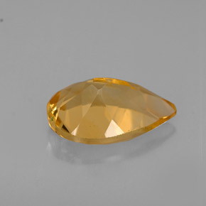 Citrino amarelo natural 2,59ct, formato de pêra, VVS-VS
