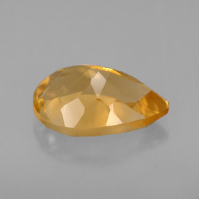Citrino amarelo natural 3,71ct, formato de pêra, VVS-VS