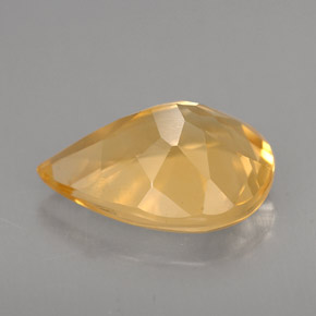 Citrino amarelo natural 3,40ct, formato de pêra, VVS