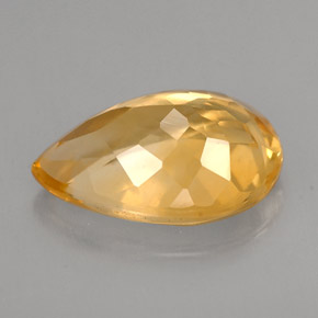 Citrino amarelo natural 2,63ct, formato de pêra, VVS
