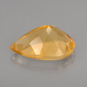 Citrino amarelo natural 3,24ct, formato de pêra, VVS