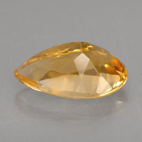 Citrino amarelo natural 2,52ct, formato de pêra, VS