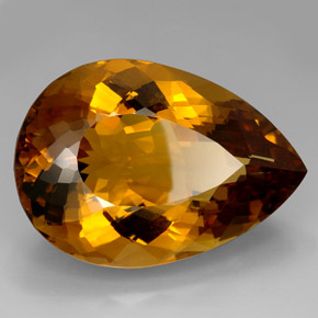Citrino marrom natural 361,70ct, formato de pêra, IF