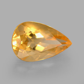 Citrino Amarelo Dourado Natural 2.41ct, Formato de pêra, VVS