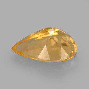 Citrino Amarelo Dourado Natural 2.41ct, Formato de pêra, VVS