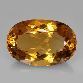 Citrino marrom natural 195,95ct, corte oval, IF