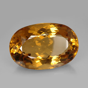 Citrino marrom natural 195,95ct, corte oval, IF