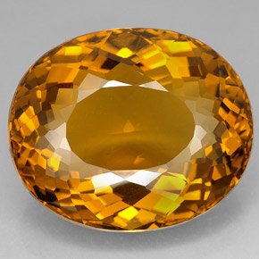 Citrino marrom natural 156,40ct, corte oval, IF