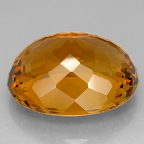 Citrino marrom natural 156,40ct, corte oval, IF