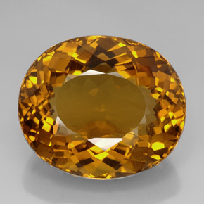 Citrino marrom natural 134,85ct, corte oval, IF