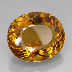 Citrino marrom natural 134,85ct, corte oval, IF
