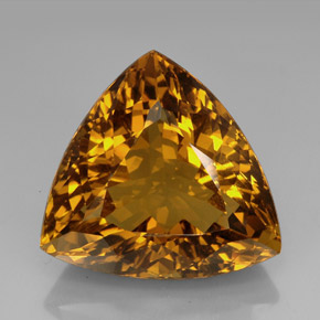 Citrino marrom natural 114,70ct, trillion, IF