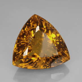 Citrino marrom natural 114,70ct, trillion, IF