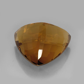 Citrino marrom natural 114,70ct, trillion, IF