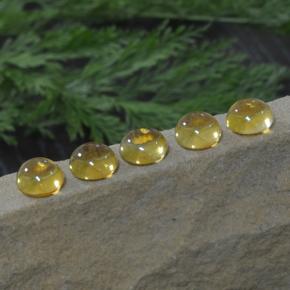 Pedras preciosas de citrino amarelo natural de 11,14 ct, corte redondo, transparente