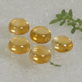 Pedras preciosas de citrino amarelo natural de 10,14 ct, corte redondo, transparente
