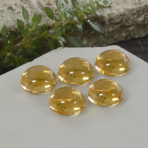 Pedras preciosas de citrino dourado natural de 10,33 ct, corte redondo, transparente