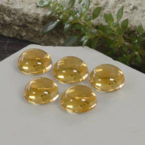 Pedras preciosas de citrino dourado natural de 10,33 ct, corte redondo, transparente