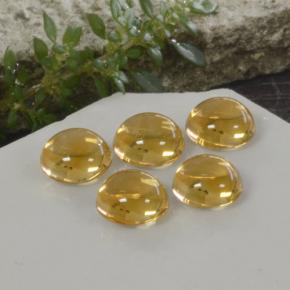 Pedras preciosas de citrino dourado natural de 10,33 ct, corte redondo, transparente