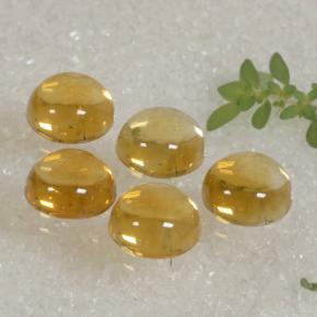 Pedras preciosas de citrino dourado natural de 10,94 ct, corte redondo, transparente