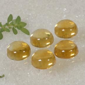 Pedras preciosas de citrino dourado natural de 10,94 ct, corte redondo, transparente