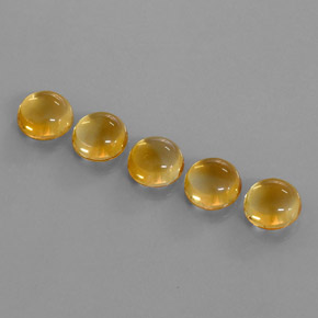 Pedras preciosas de citrino dourado natural de 10,64 ct, corte redondo, transparente