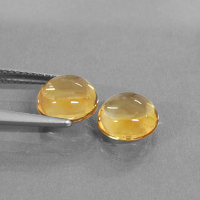 Pedras preciosas de citrino amarelo natural de  ct, corte redondo, transparente
