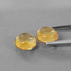 Pedras preciosas de citrino amarelo natural de  ct, corte redondo, transparente