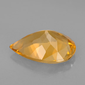 Citrino amarelo natural 3,05ct, formato de pêra, VVS