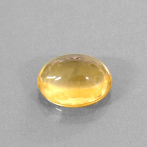 Citrino amarelo natural 3,24ct, corte oval, transparente