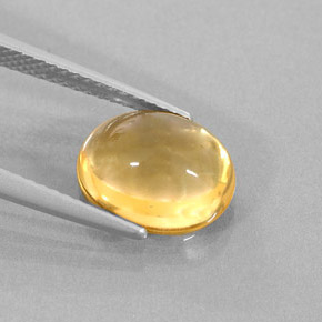 Citrino amarelo natural 3,24ct, corte oval, transparente